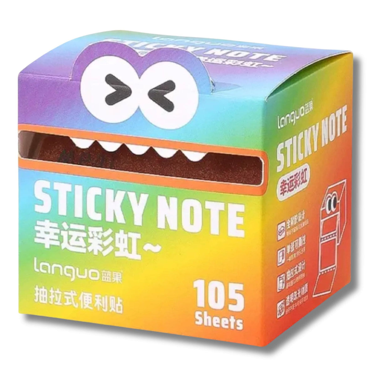 Languo - Pack 105 Notas Adhesivas Creative Transparent 70 x 50 mm