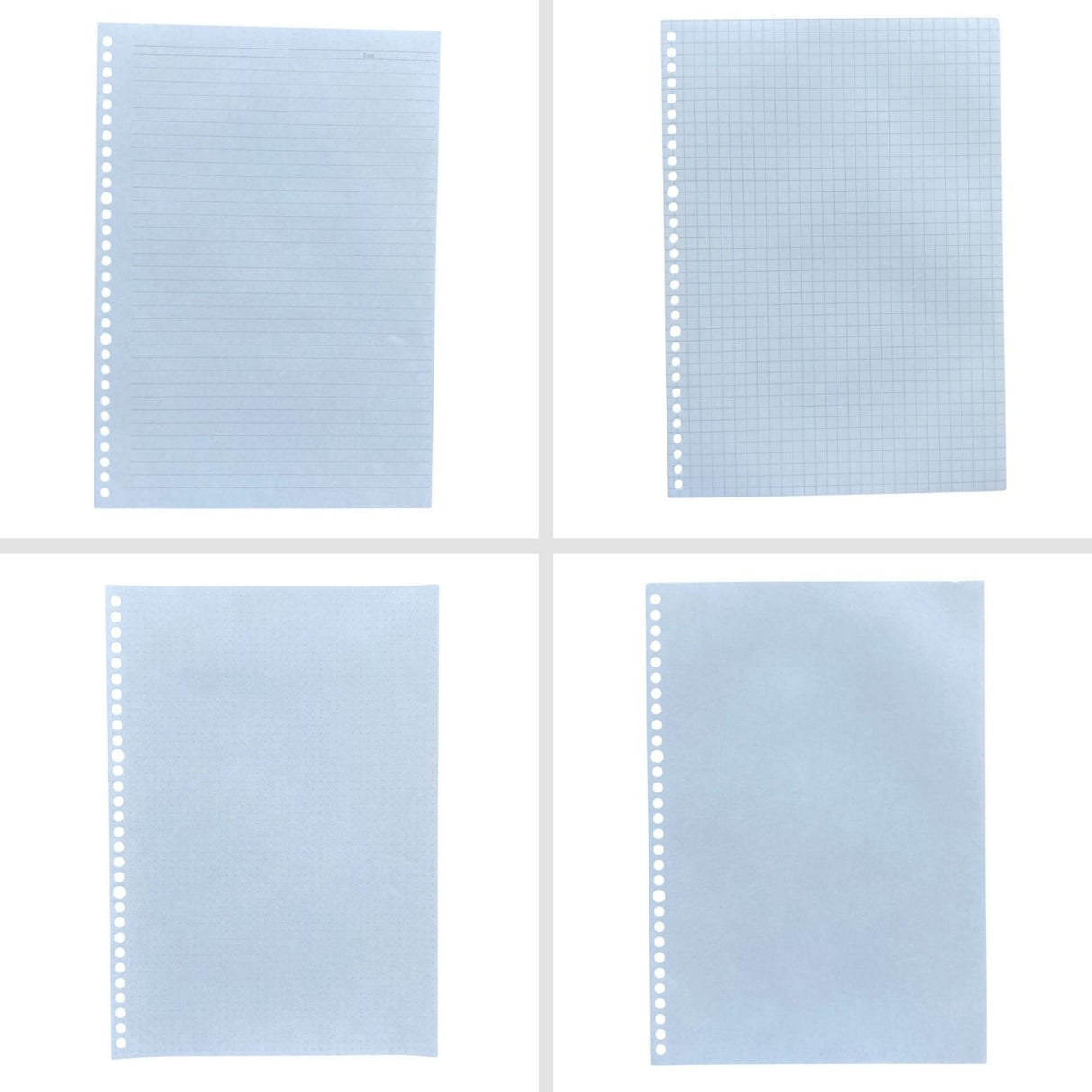 Languo - Pack 50 Hojas para Libretas Anilladas Tipo Binder A4 con Sistema Refill