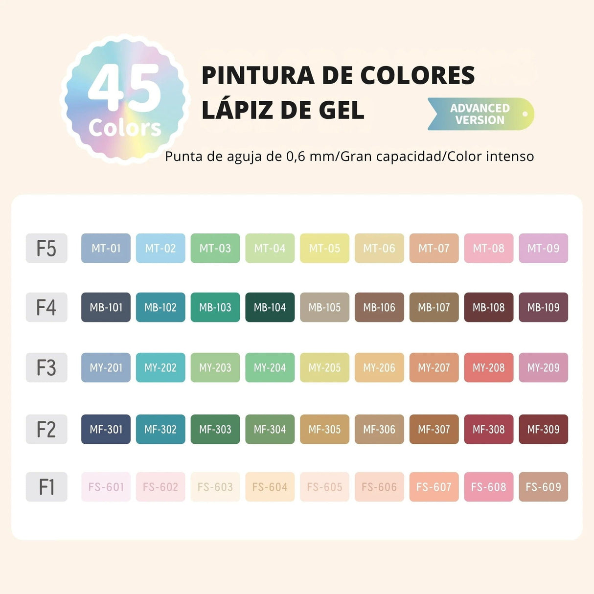 Languo - Set 45 Lápices Gel Color Painting