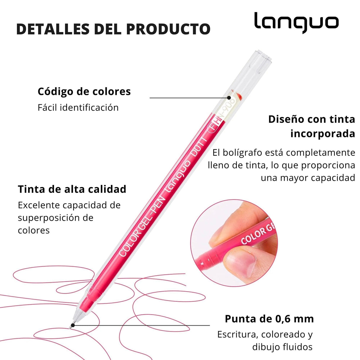 Languo - Set 72 Lápices Gel Color Painting