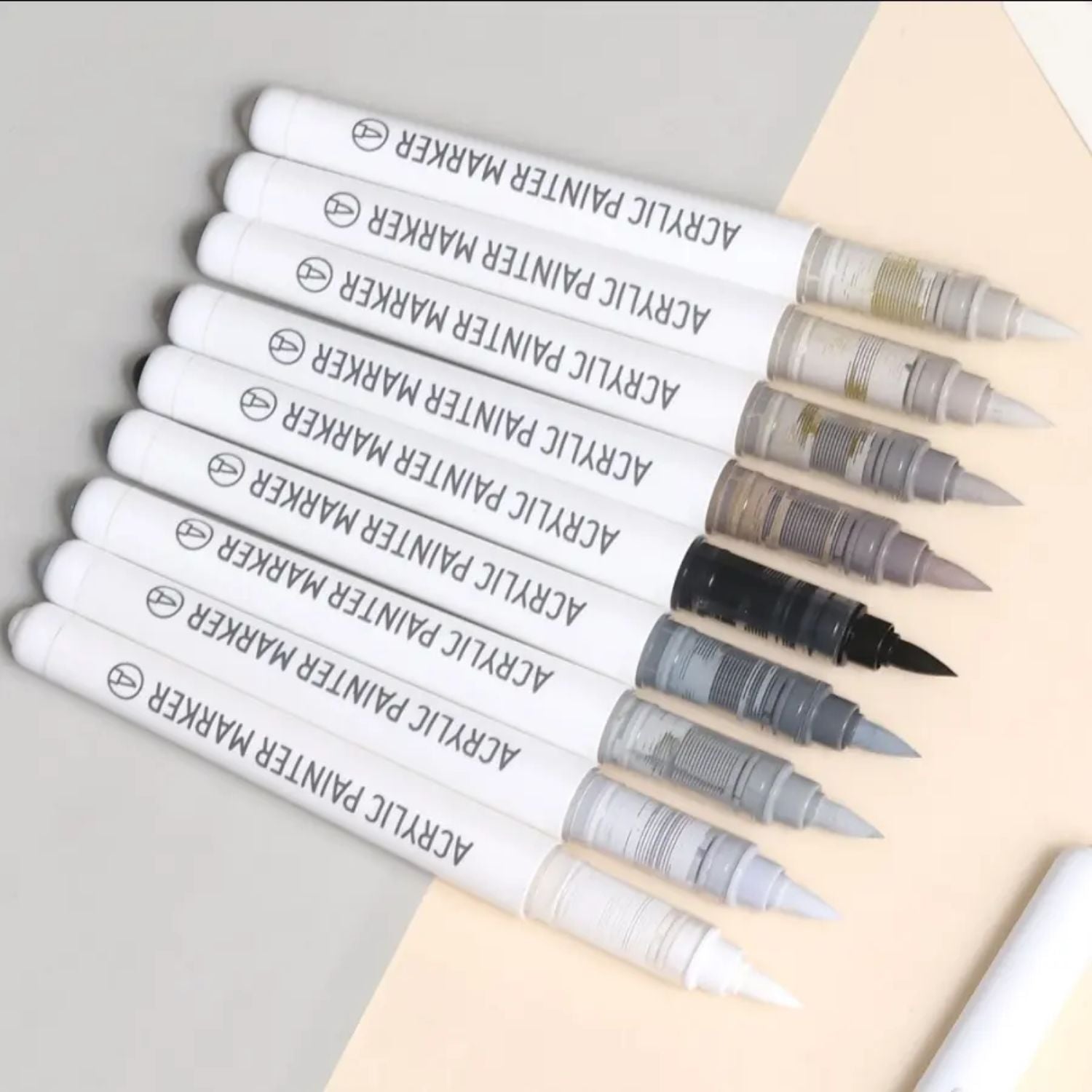 Marcadores Acrílicos Punta Pincel Languo Gray Brown Set 9 – Dibu Chile