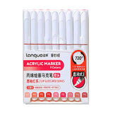 Languo - Set 9 Marcadores Acrílicos Punta Pincel Lip Gloss Red Series