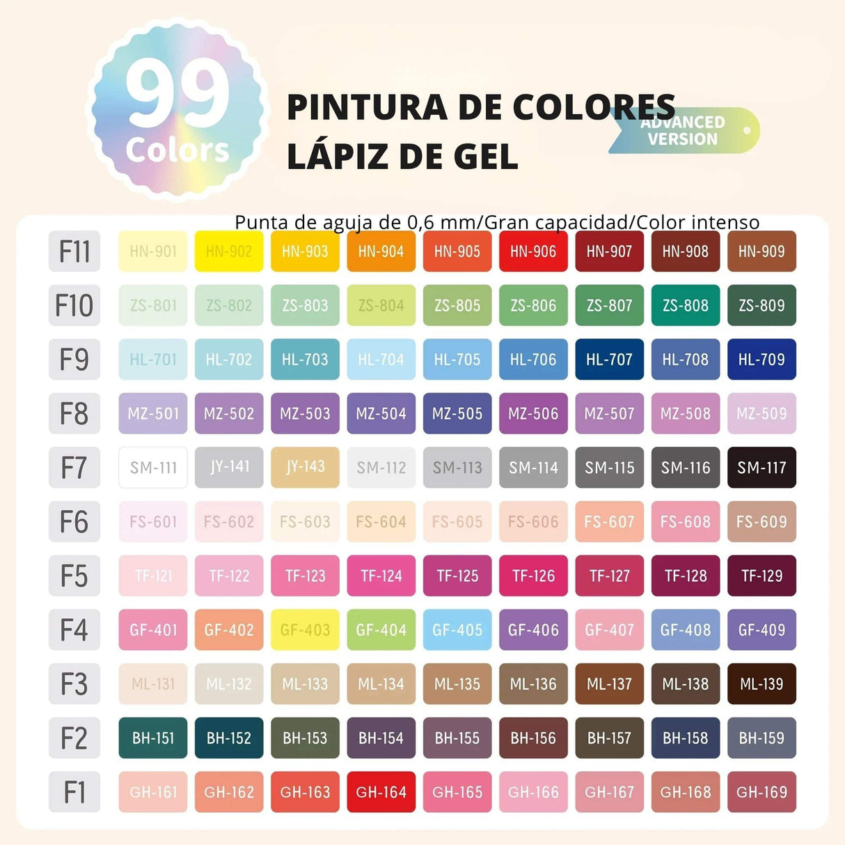 Languo - Set 99 Lápices Gel Color Painting
