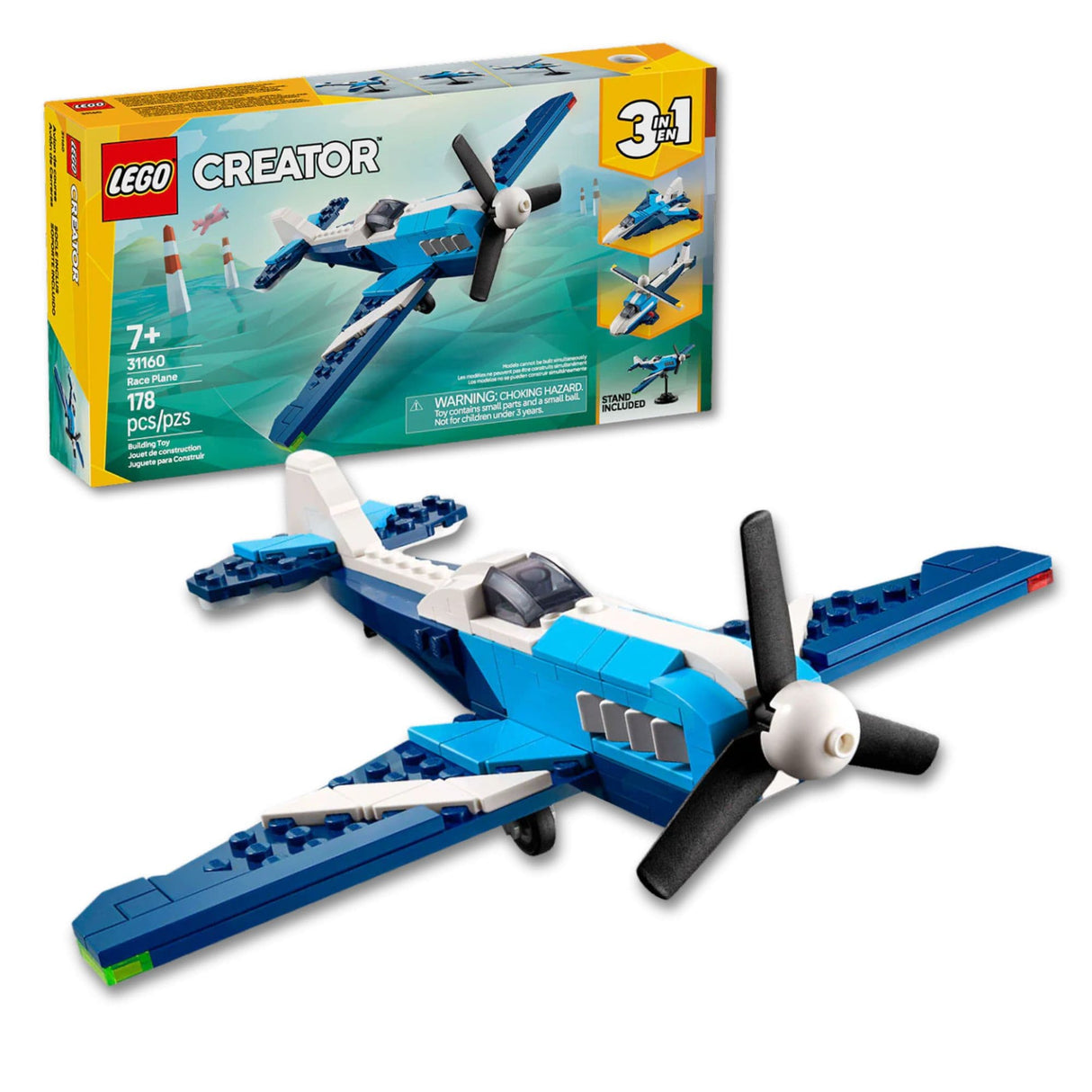 Lego Creator - Juego de Bloques Aeronave: Avión de Carreras