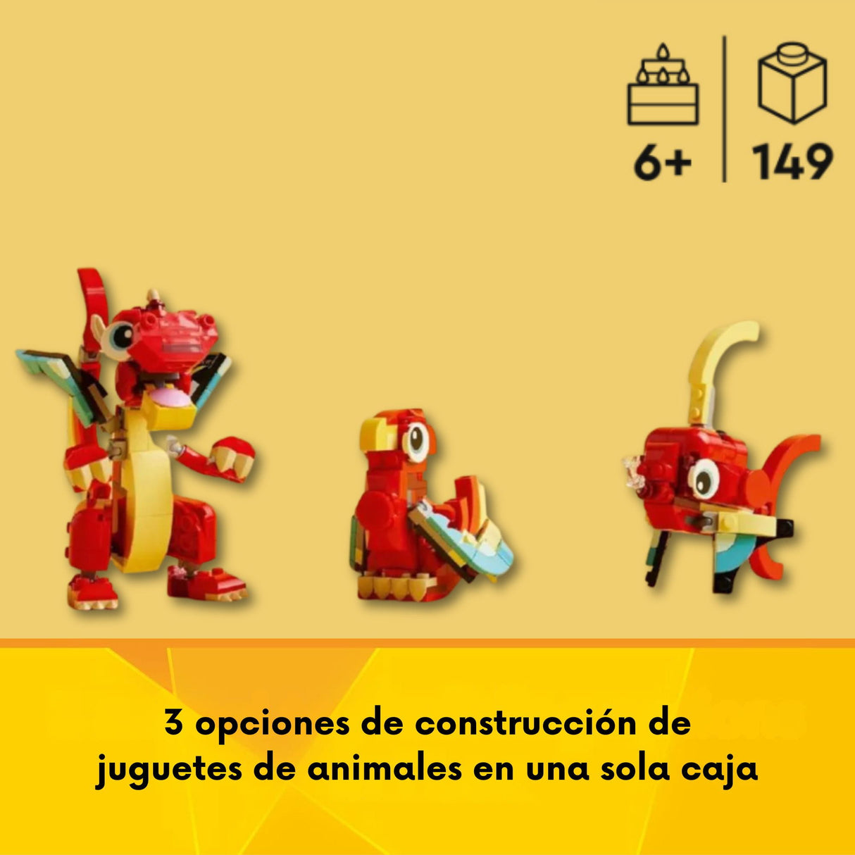 Lego Creator - Juego de Bloques Dragón Rojo