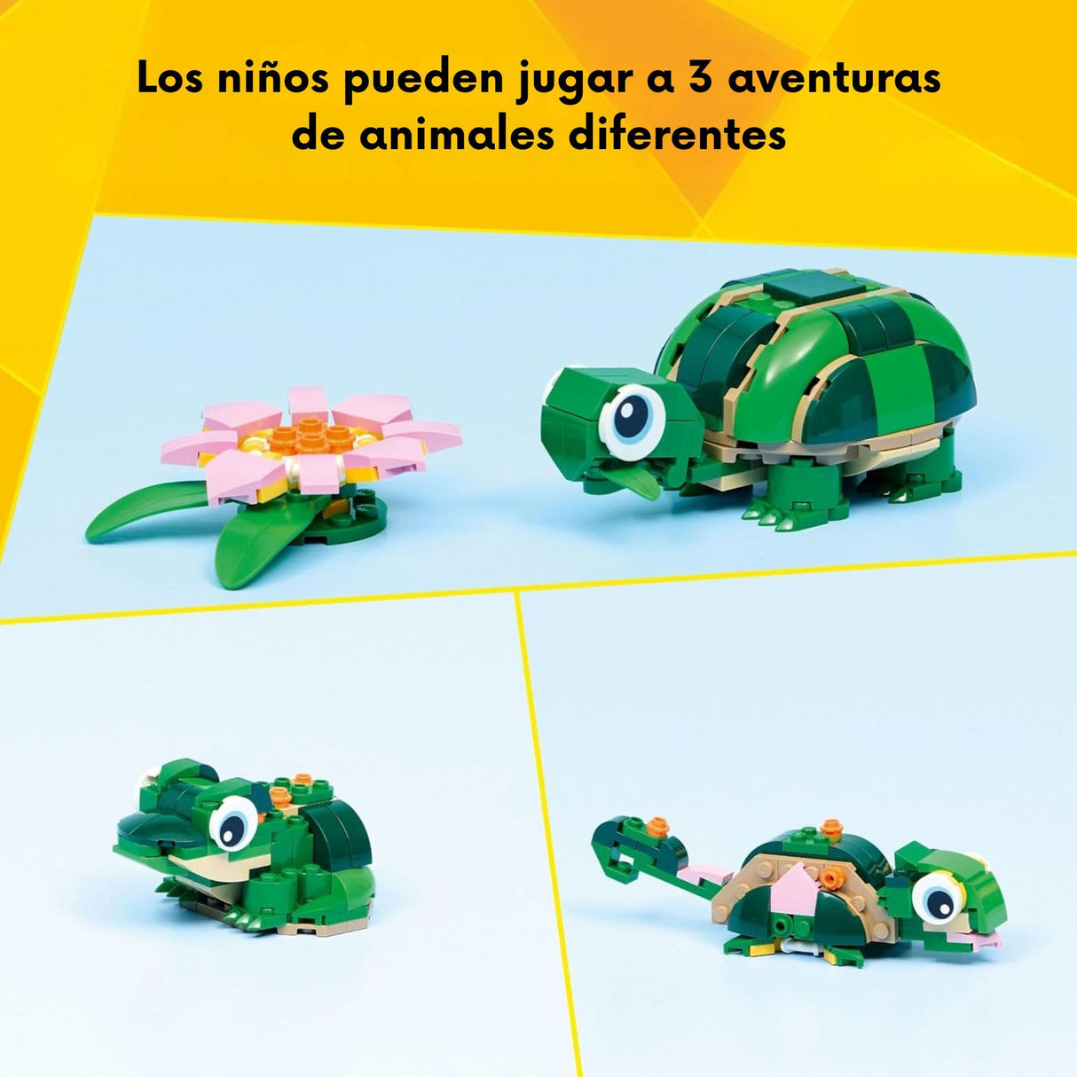 Lego Creator - Juego de Bloques Tortuga con Flor de Nenúfar