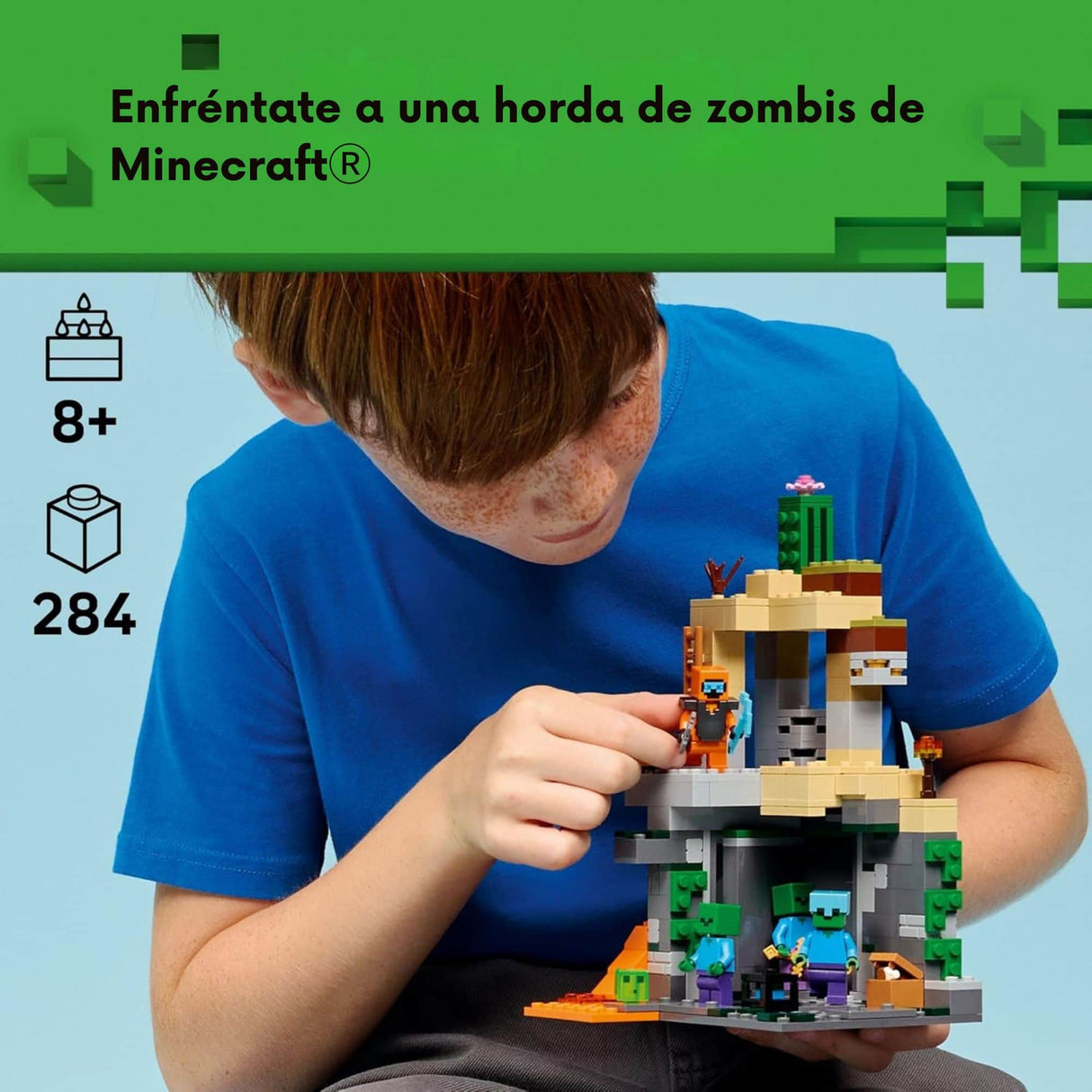 Lego Minecraft - Juego de Bloques El Calabozo de Zombies