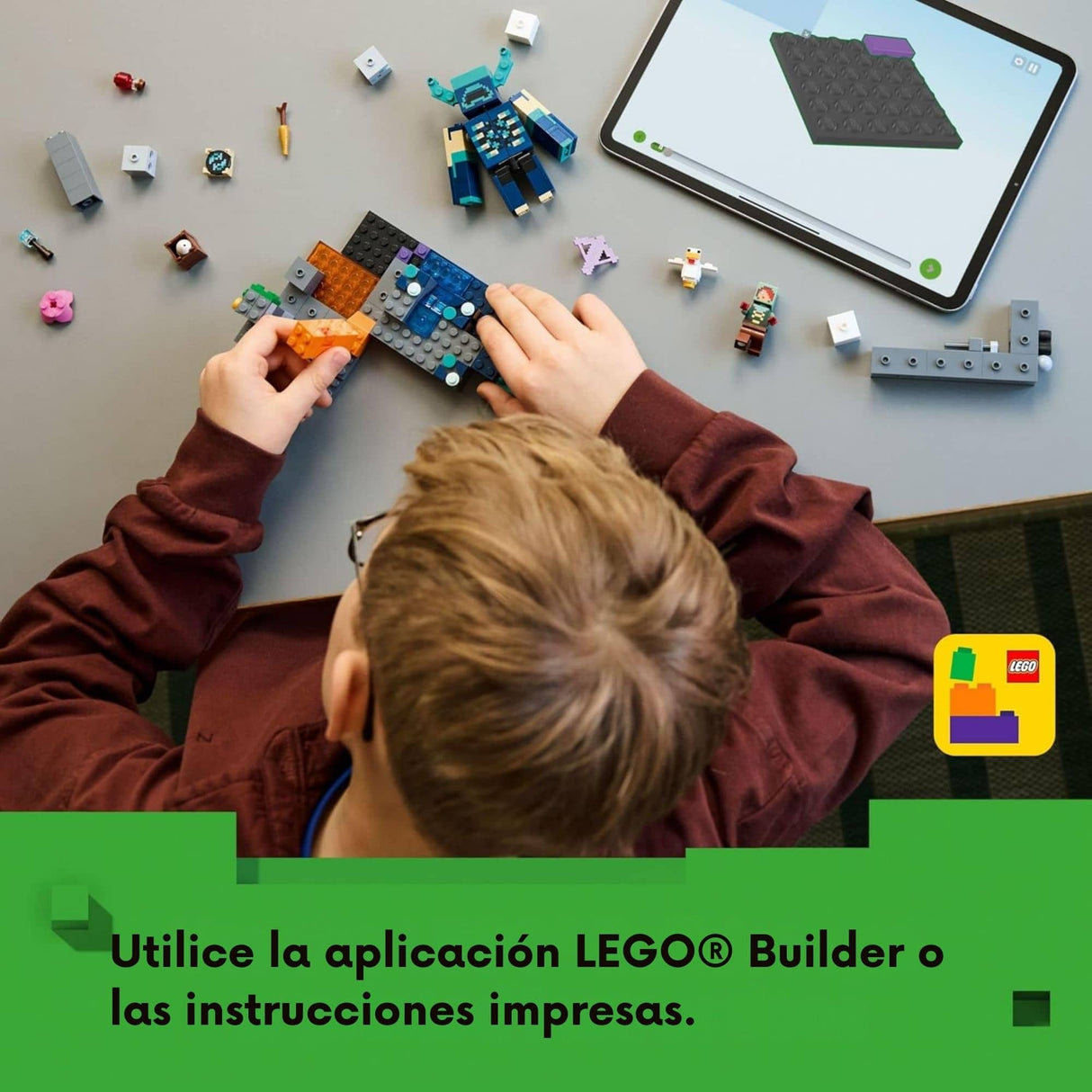 Lego Minecraft - Juego de Bloques El Encuentro con el Guardia