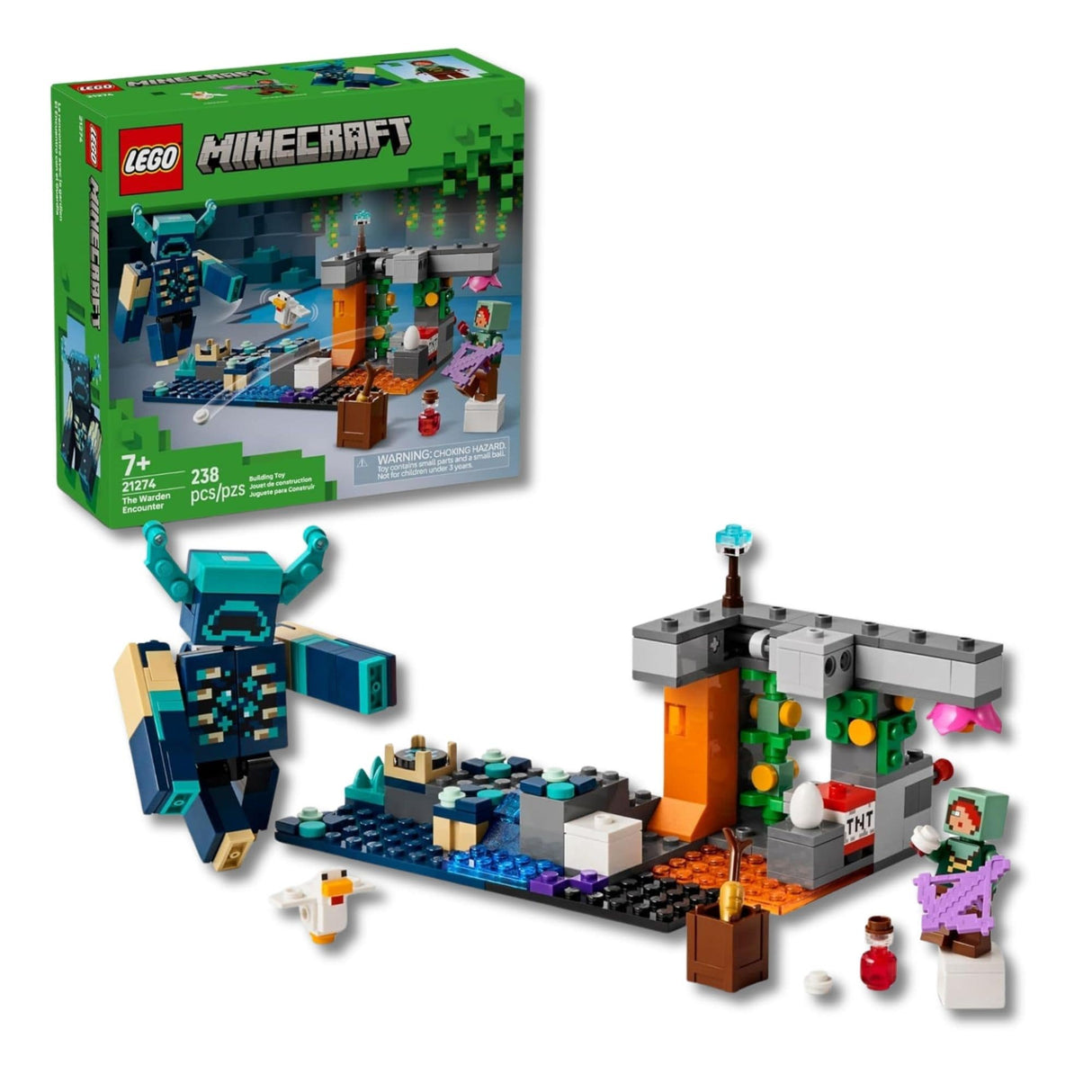 Lego Minecraft - Juego de Bloques El Encuentro con el Guardia