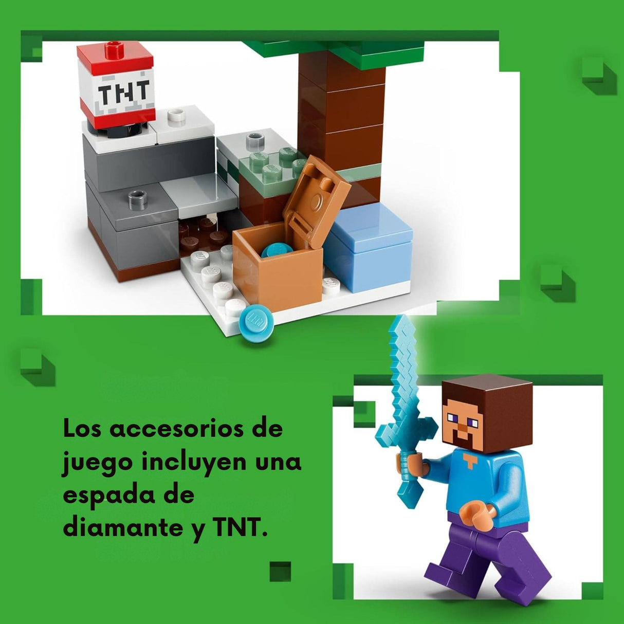 Lego Minecraft - Juego de Bloques La Aventura de Steve en la Taiga