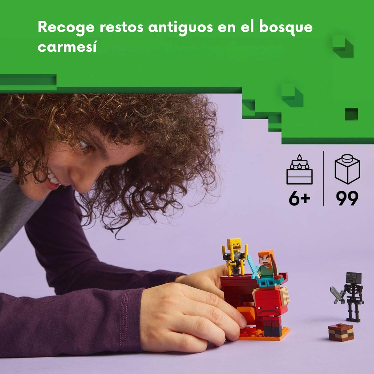 Lego Minecraft - Juego de Bloques La Batalla de Lava del Inframundo