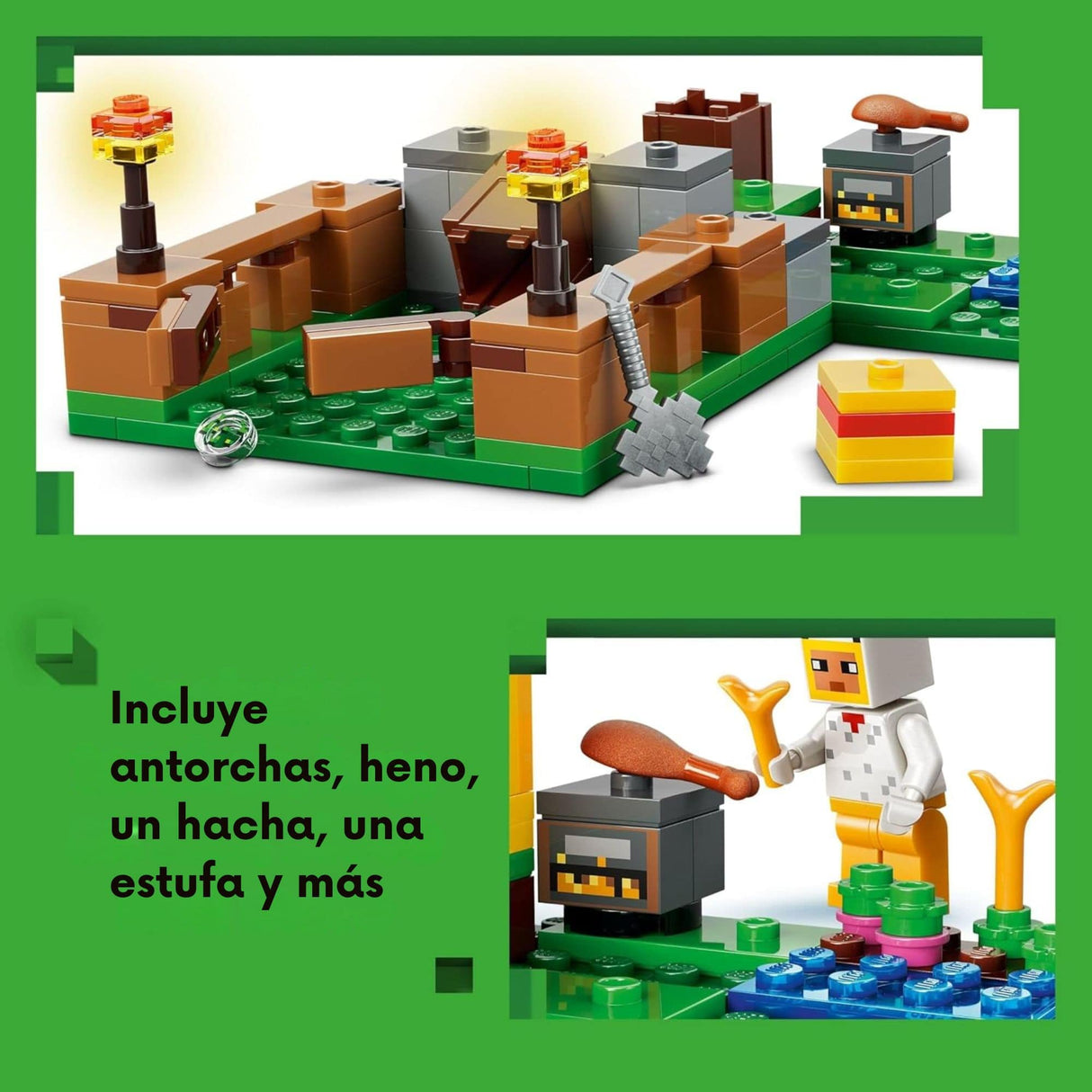 Lego Minecraft - Juego de Bloques La Granja de Gallinas
