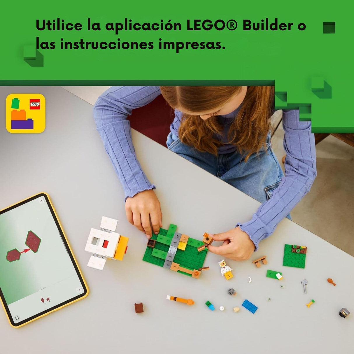 Lego Minecraft - Juego de Bloques La Granja de Gallinas