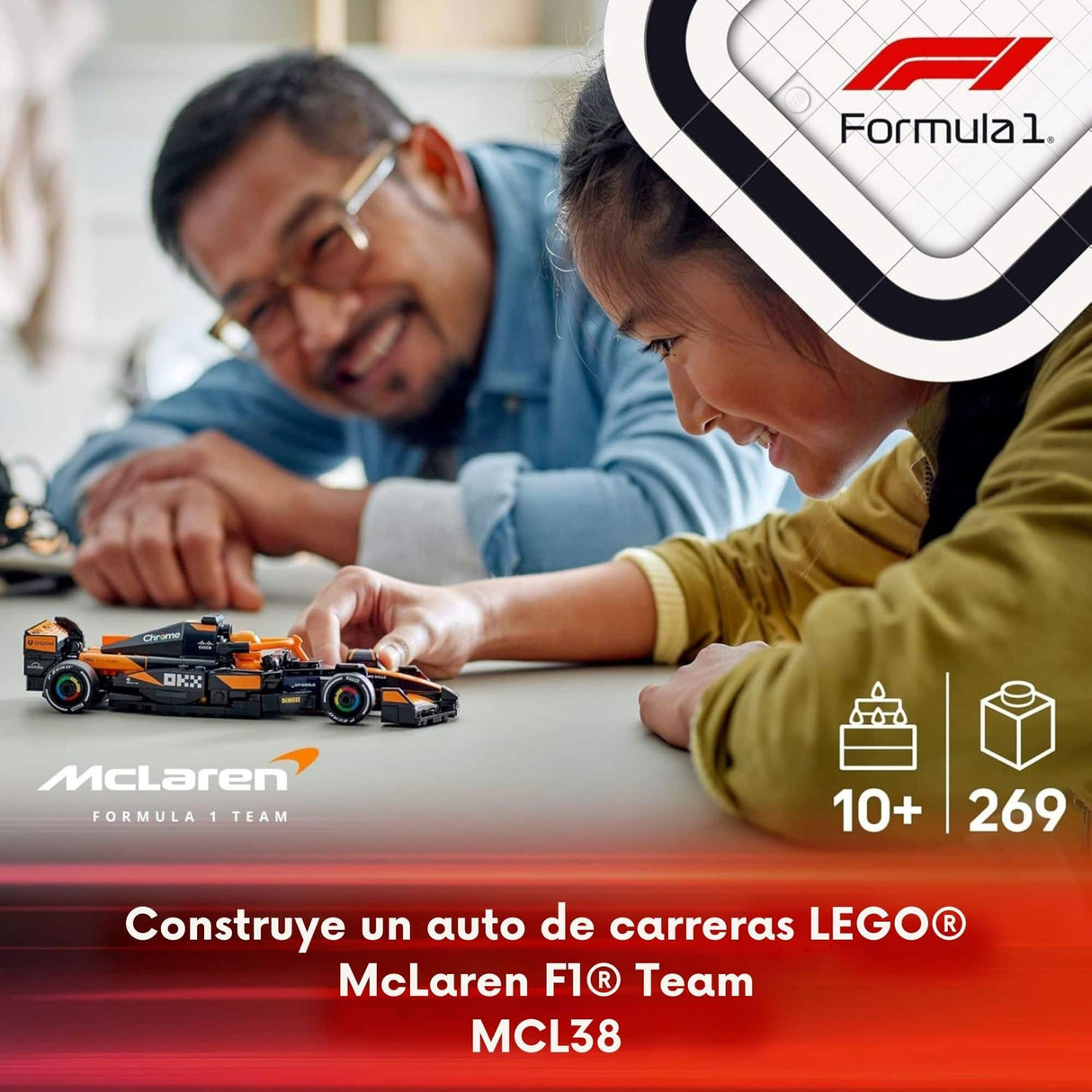 Lego Speed Champions F1 - Juego de Bloques Auto de Carreras Mclaren F1® Team Mcl38