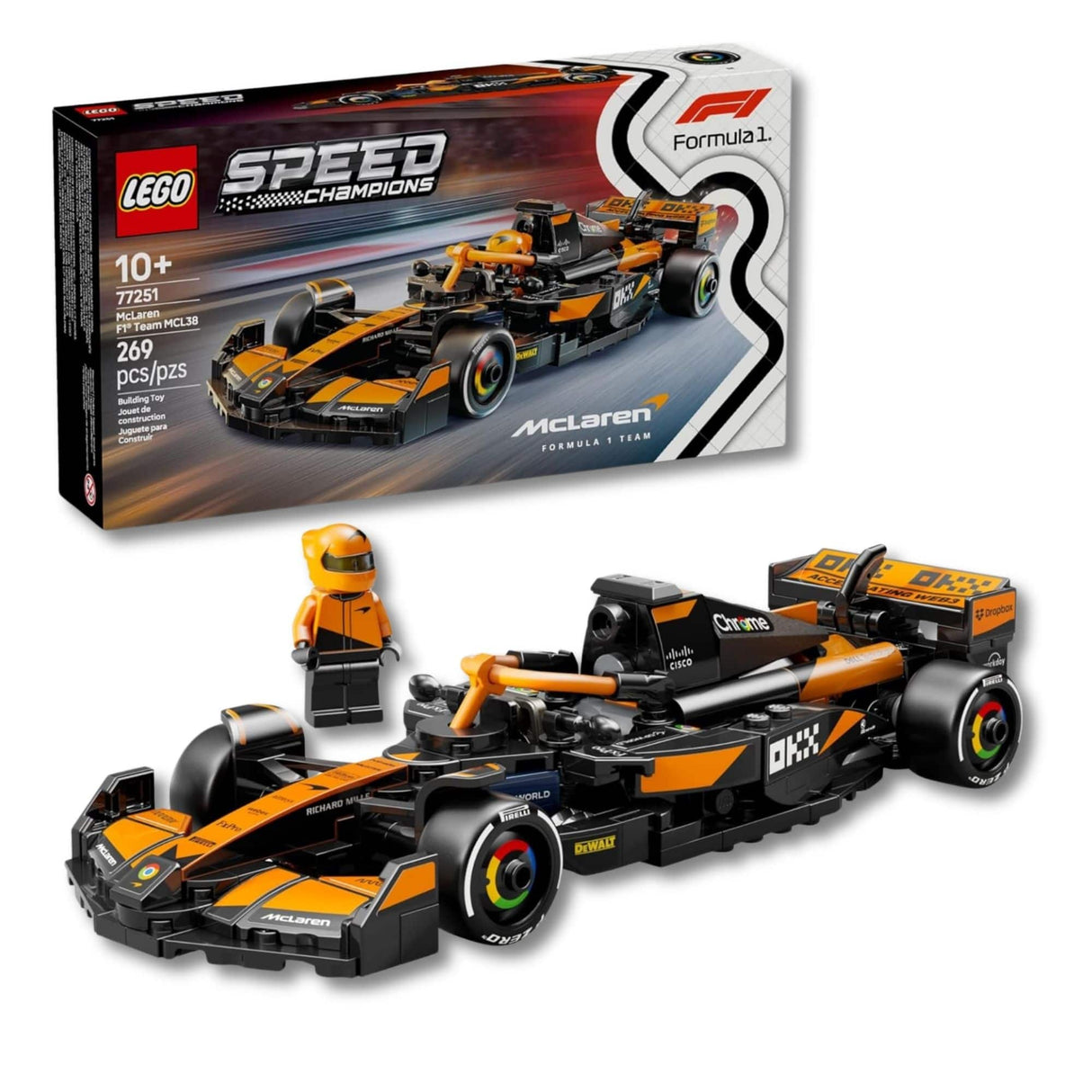 Lego Speed Champions F1 - Juego de Bloques Auto de Carreras Mclaren F1® Team Mcl38