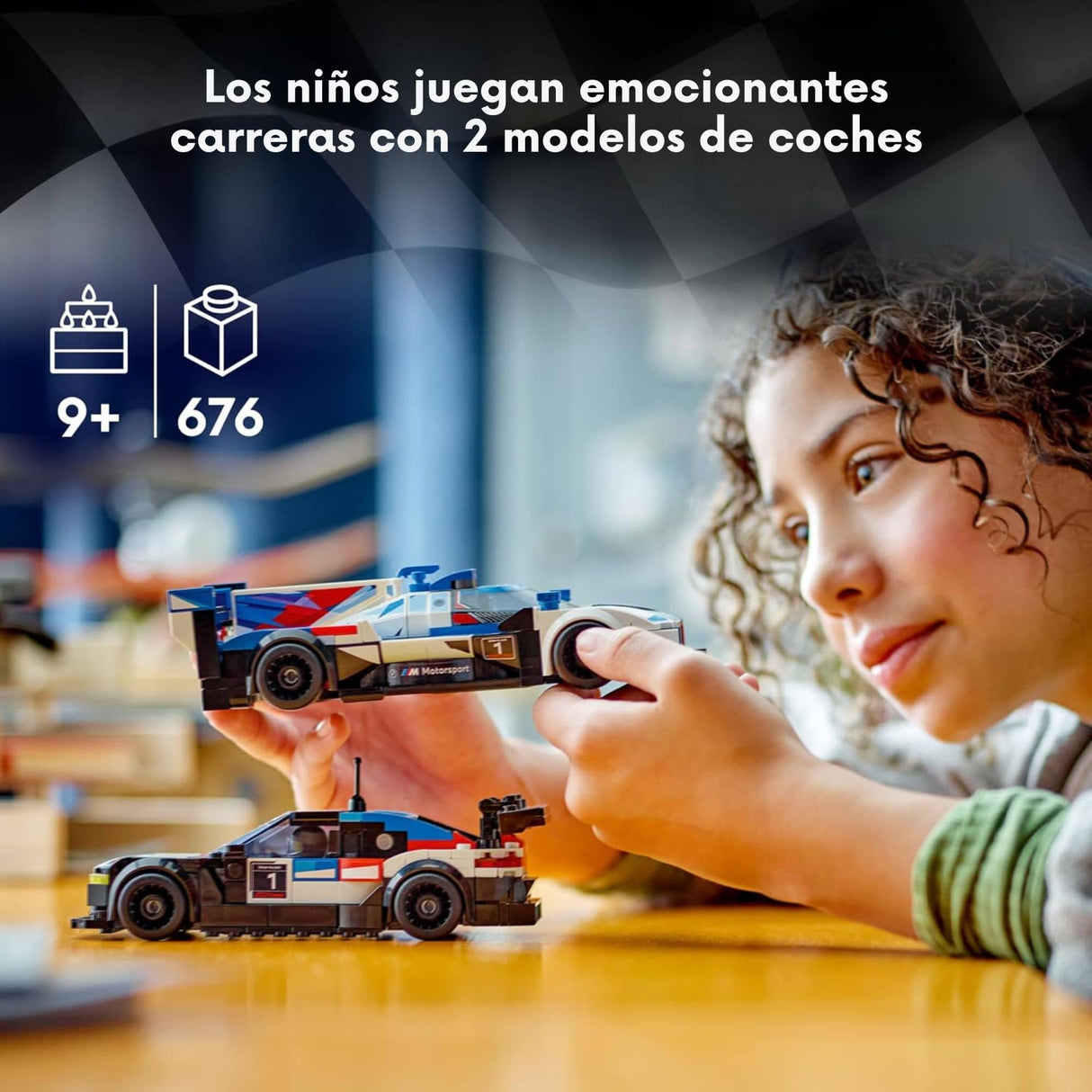 Lego Speed Champions - Juego de Bloques Autos De Carreras Bmw M4 Gt3 y Bmw M Hybrid V8
