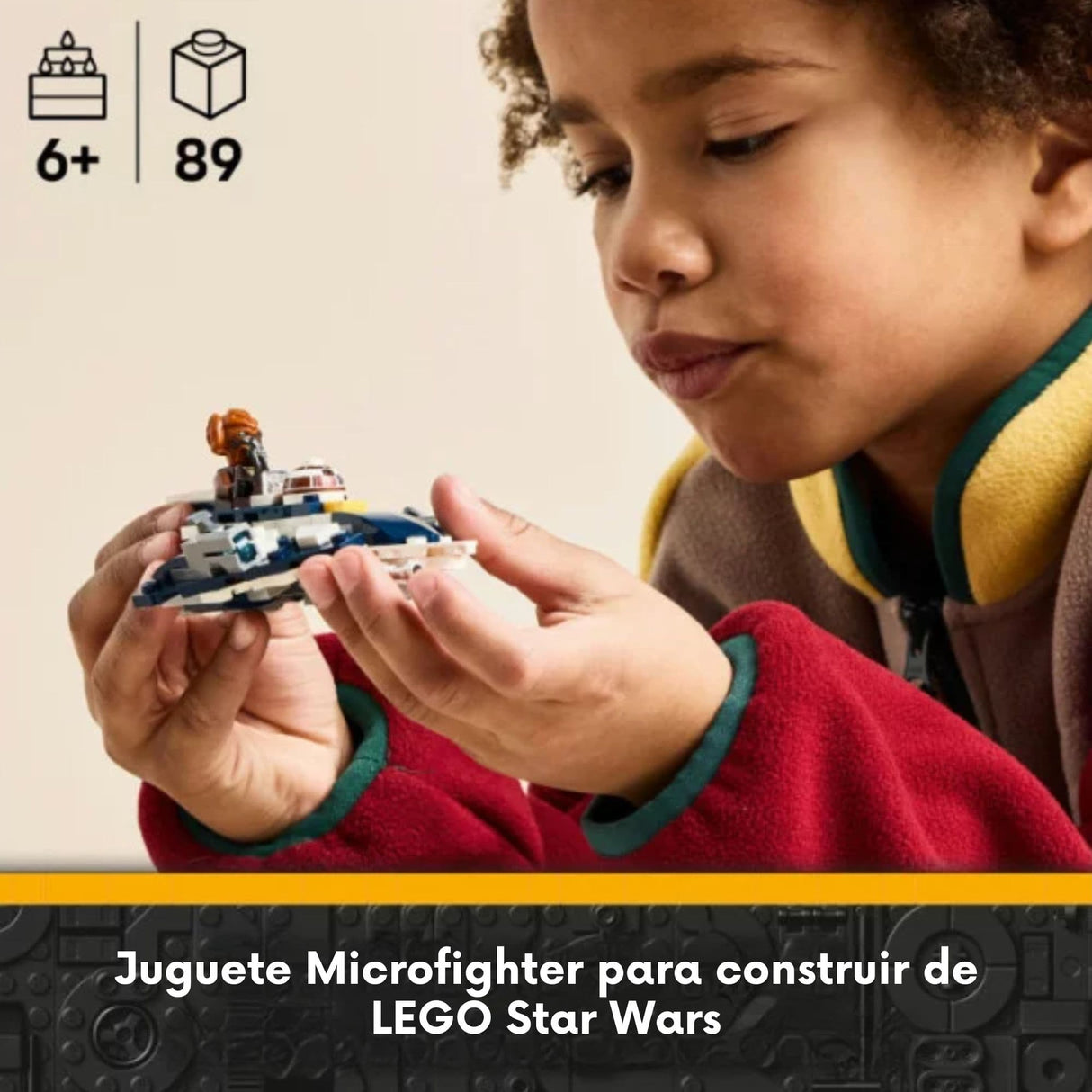 Lego Star Wars - Juego de Bloques Microfighter: Caza Estelar Jedi de Plo Koon