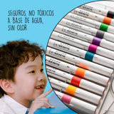 Miya - Set 12 Marcadores Acrílicos Punta Redonda