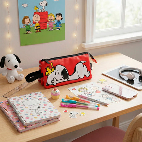 Mooving - Estuche para Lápices Cuádruple Snoopy