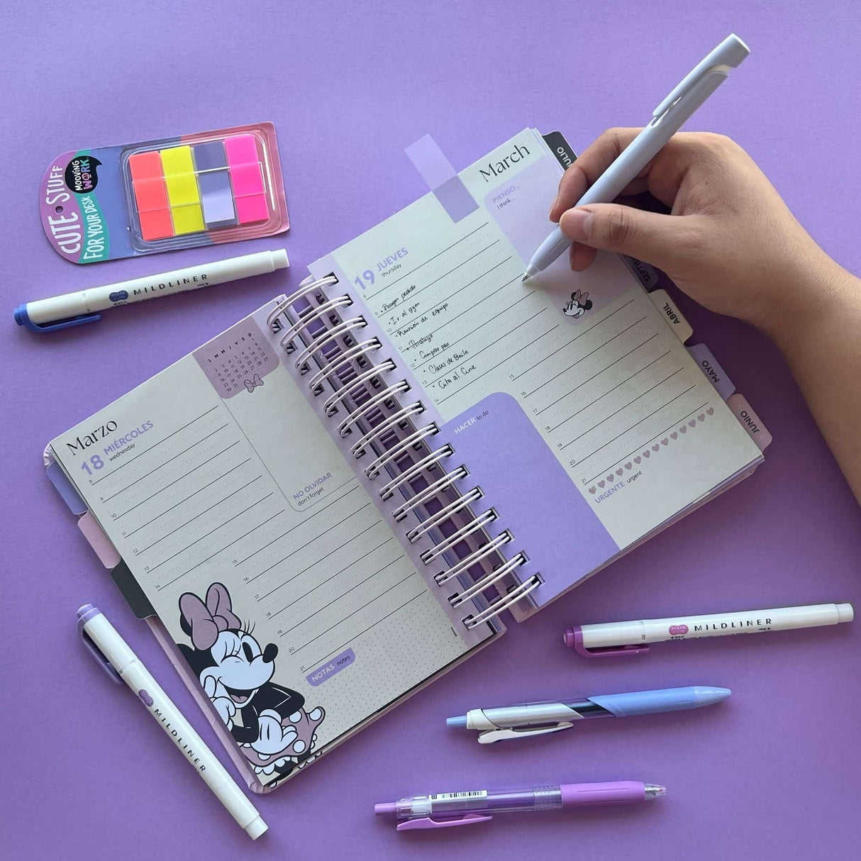 Mooving - Agenda 2026 Diaria Minnie Mouse