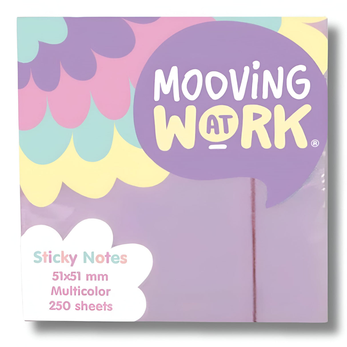 Mooving at Work - Pack 250 Notas Adhesivas Pastel Multicolor 51 x 51 mm