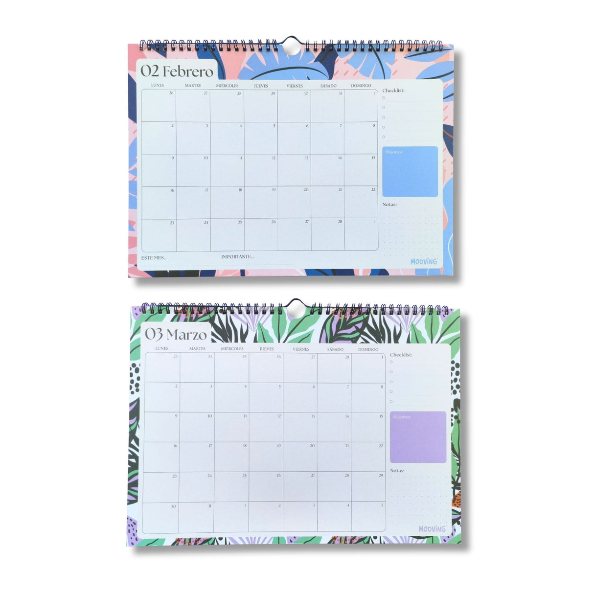 Mooving - Calendario 2026 Floral 35 x 25 cm