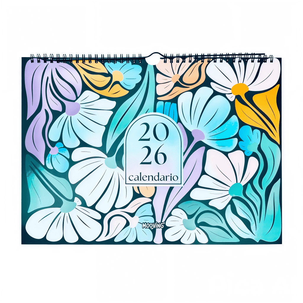 Mooving - Calendario 2026 Floral 35 x 25 cm