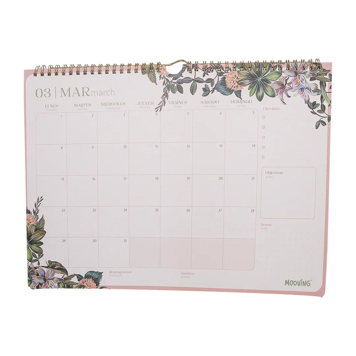 Mooving - Calendario 2027 Floral 35 x 25 cm