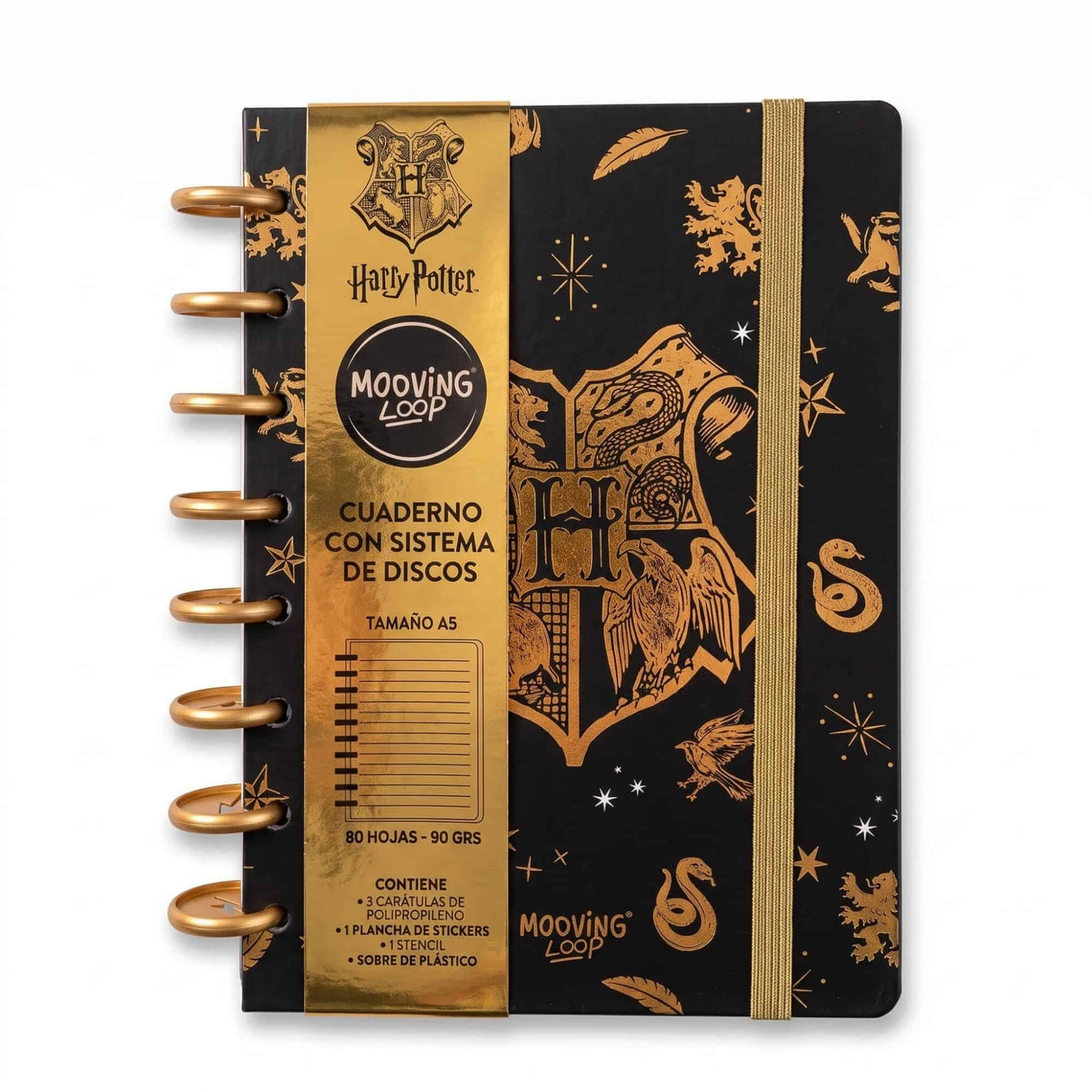 Mooving - Cuaderno de Discos Loop A5 Harry Potter