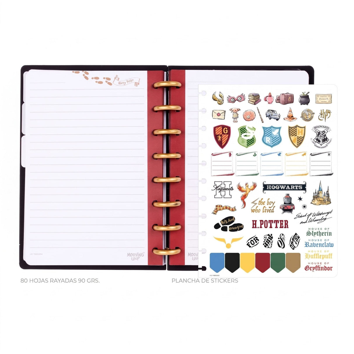 Mooving - Cuaderno de Discos Loop A5 Harry Potter