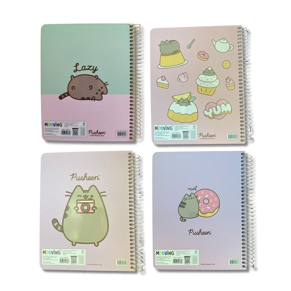 Mooving - Cuaderno Triple Medio Oficio Papel Premium 80 g Pusheen