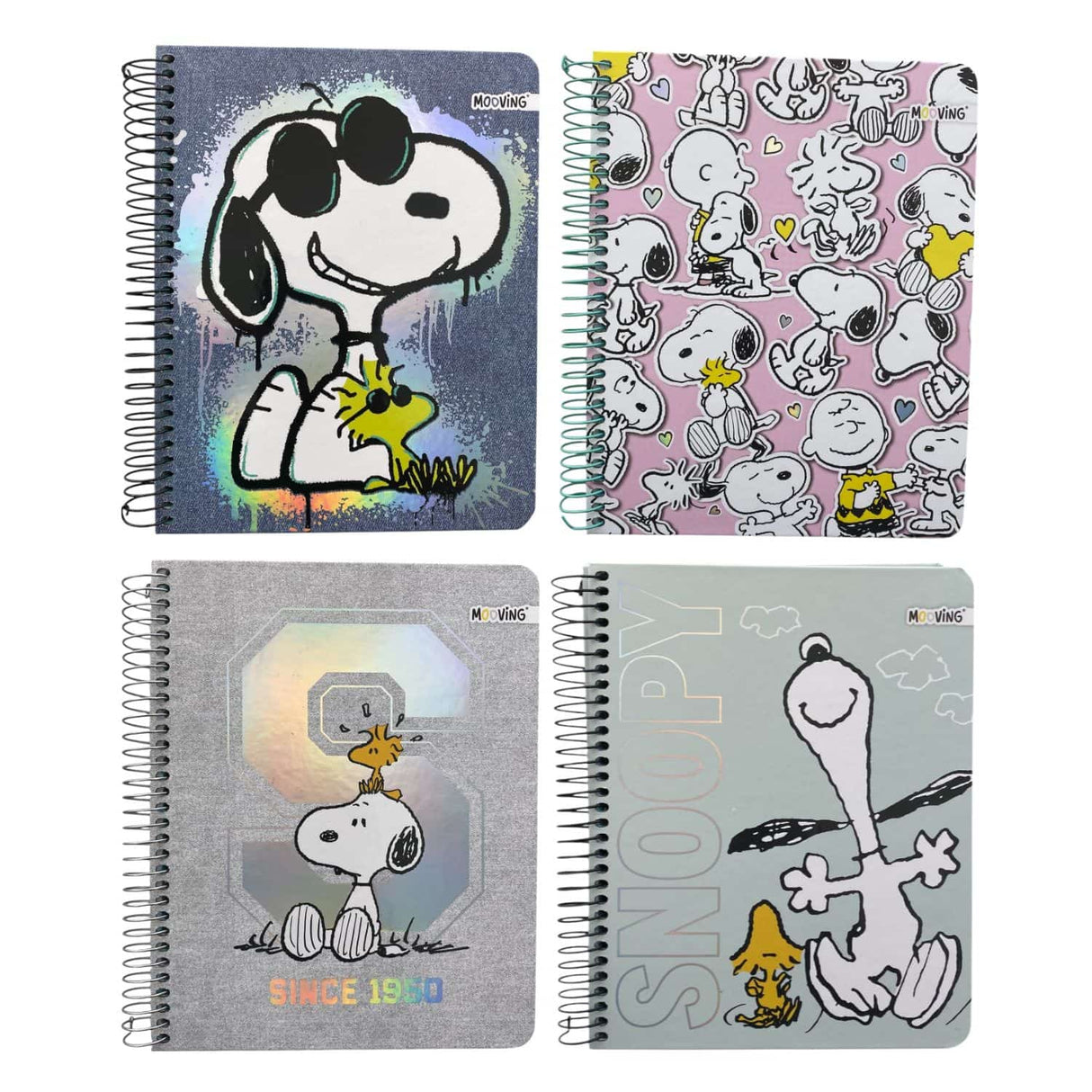 Mooving - Cuaderno Triple Medio Oficio Papel Premium 80 g Snoopy