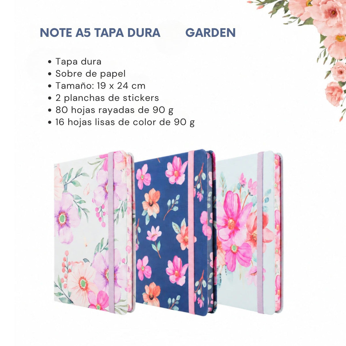 Mooving - Libreta Notes A5 Líneas Garden