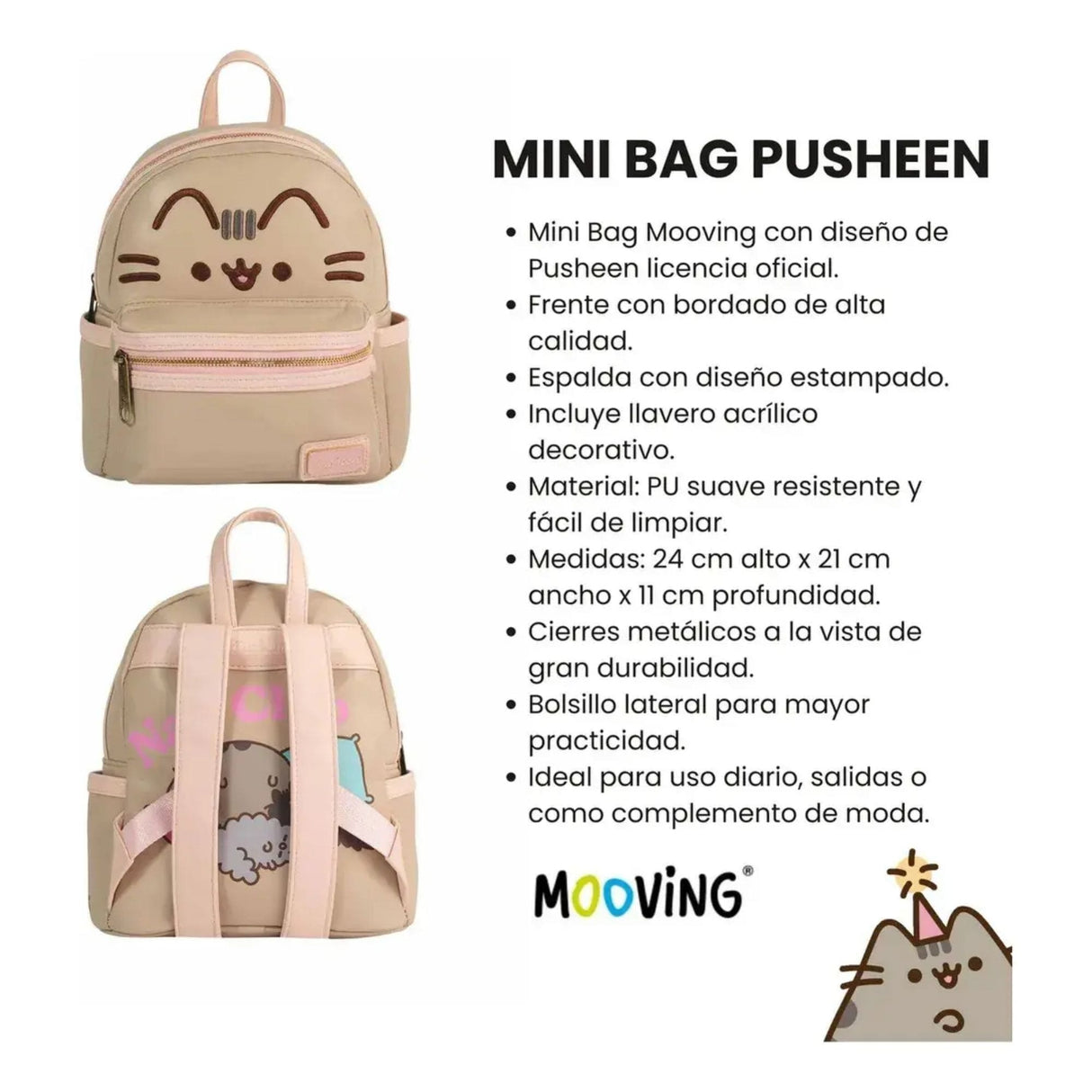 Mooving - Mochila Mini Fashion Bag Pusheen