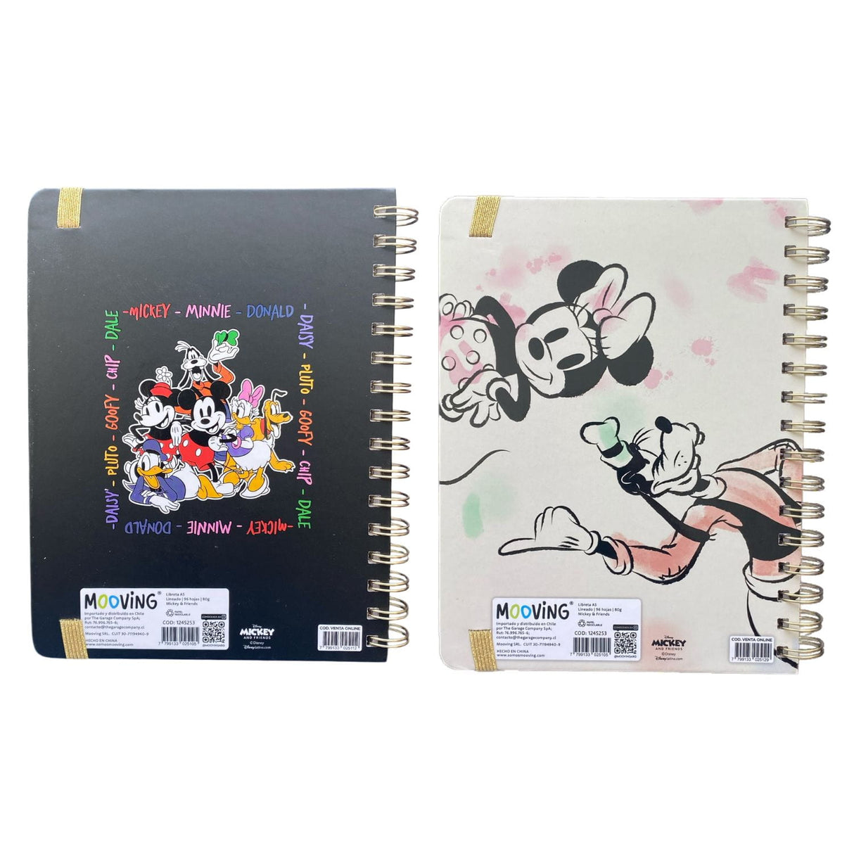 Mooving Notes - Libreta Espiral A5 Líneas Mickey