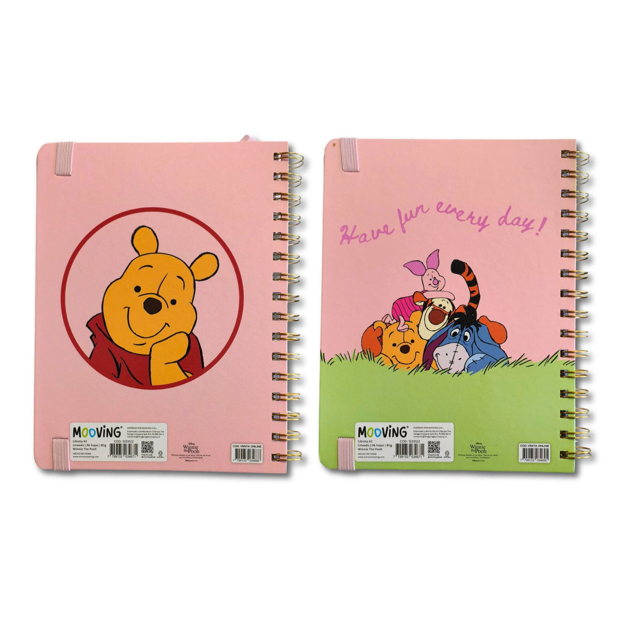 Mooving Notes - Libreta Espiral A5 Líneas Winnie The Pooh