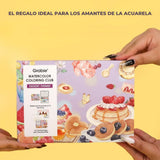 Grabie Coloring Club - Kit Acuarelas Dessert Libreta y Libro