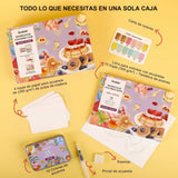 Grabie Coloring Club - Kit Acuarelas Dessert Libreta y Libro