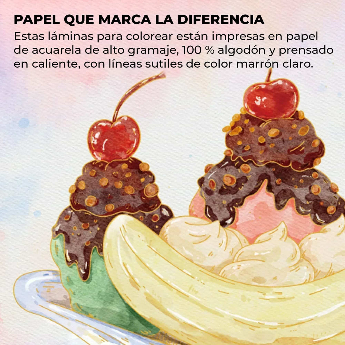 Grabie Coloring Club - Kit Acuarelas Dessert Libreta y Libro