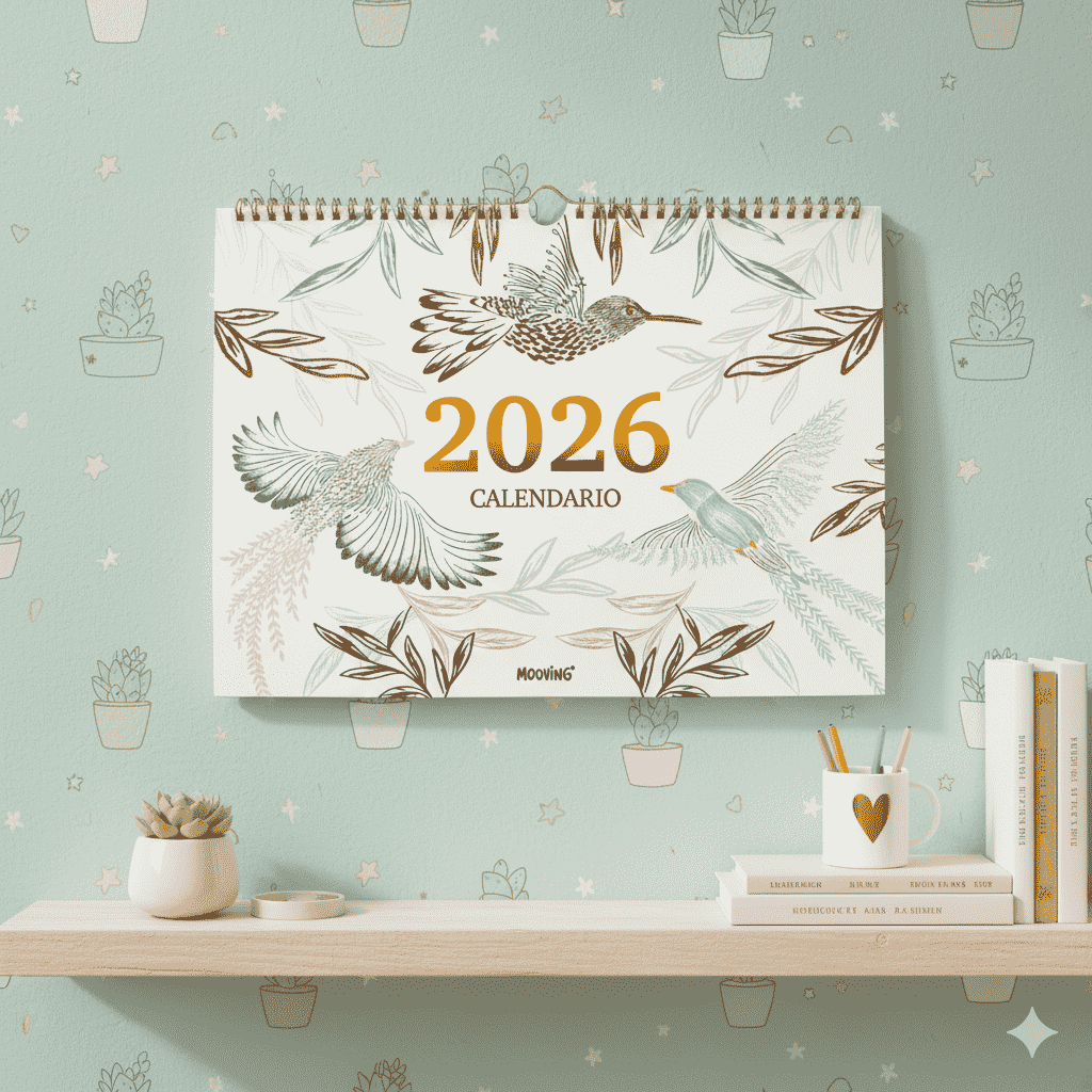 Mooving - Calendario 2026 Boho 35 x 25 cm