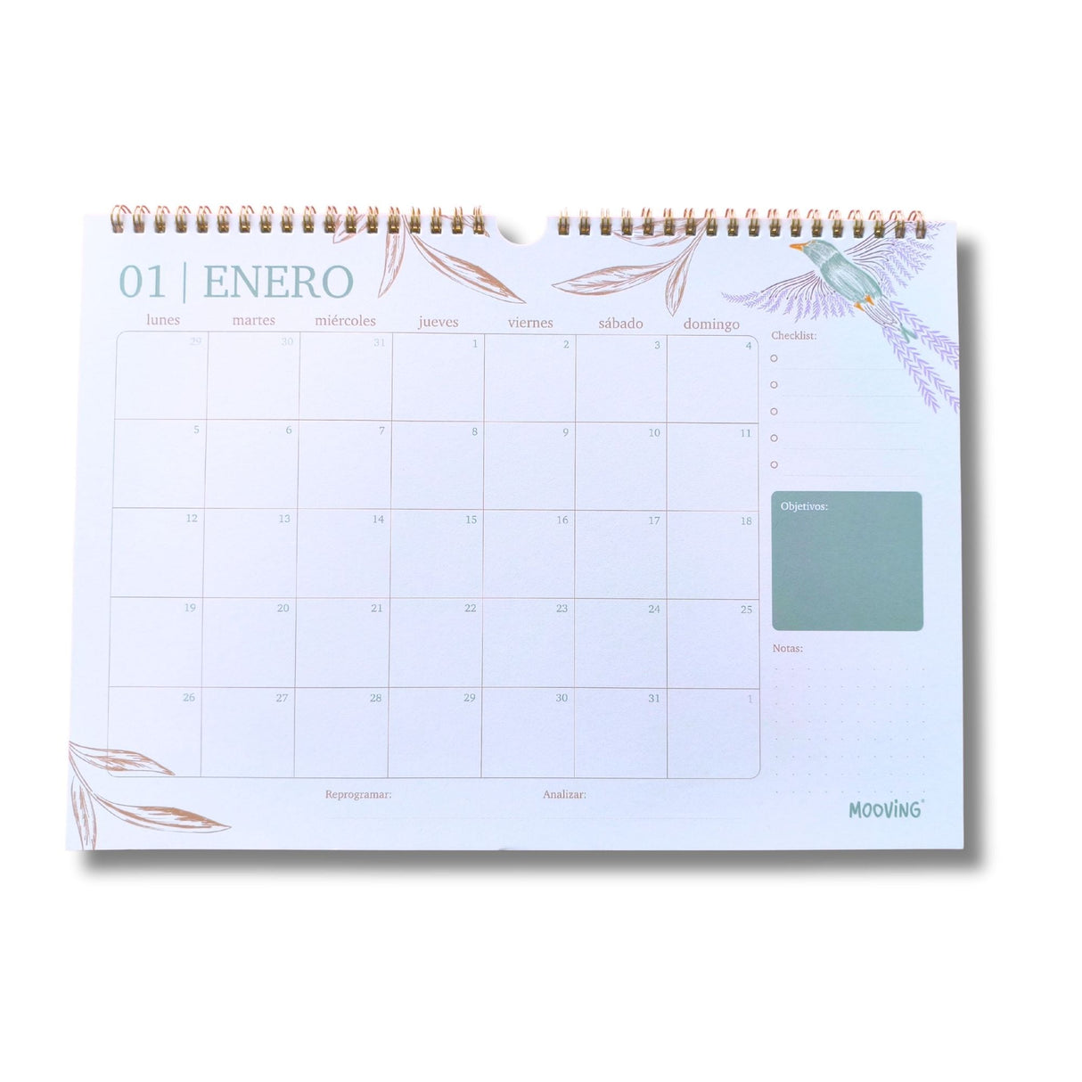 Mooving - Calendario 2026 Boho 35 x 25 cm