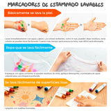 Ohuhu Kainani - Set 12 Marcadores Lavables con Stamper