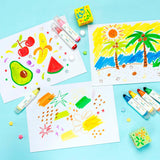 Ohuhu Kainani - Set 12 Marcadores Lavables con Stamper