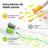 Ohuhu Kumimi - Set 24 Marcadores Journal Pens Doble Punta