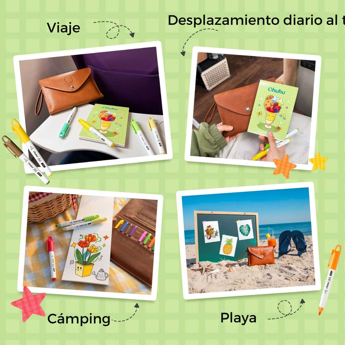 Ohuhu - Set 12 Marcadores al Alcohol Nalu Travel Kit