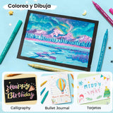 Ohuhu - Set 24 Marcadores Acrílicos Glitter 0.7 mm