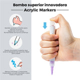 Ohuhu - Set 36 Marcadores Acrílicos Waikiki Punta Pincel