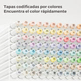 Ohuhu - Set 48 Marcadores al Alcohol Honolulu A Doble Punta Pastel