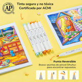 Ohuhu - Set 48 Marcadores al Alcohol Honolulu B Doble Punta Bobbie Goods Edition