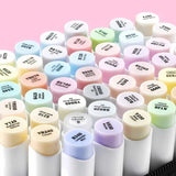 Ohuhu - Set 48 Marcadores al Alcohol Honolulu B Doble Punta Pastel